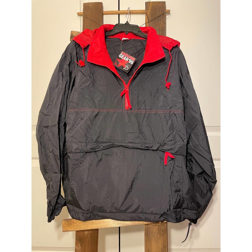 Vintage NWT Marlboro Gear Hooded Nylon Windbreaker